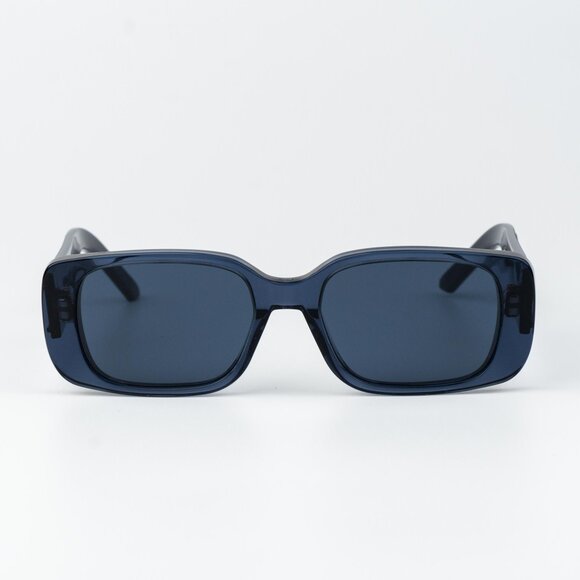 Dior WILDIOR S2U Women Sunglasses Translucent Blue Rectangle 30B0 NEW AUTHENTIC - Picture 2 of 14
